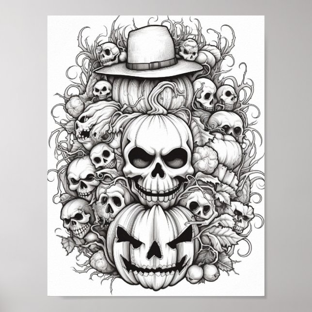 Halloween Aduloring Poster (Vorne)