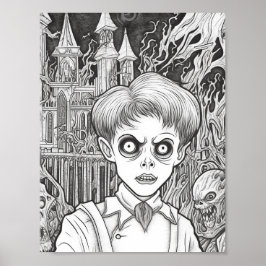 Halloween Aduloring Poster