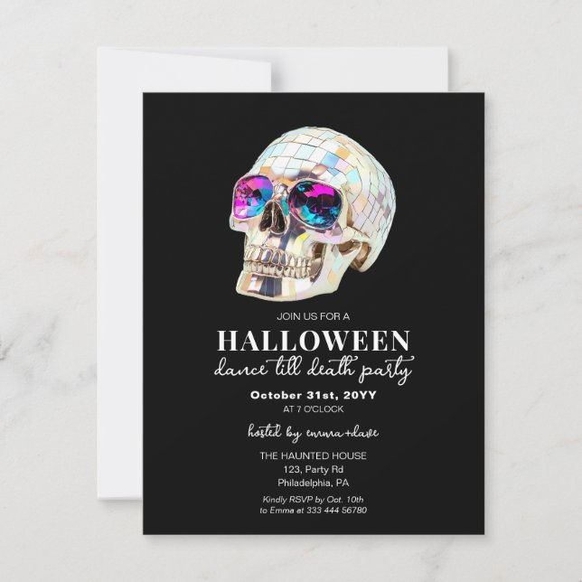 Halloween Adult Dancing Party Ankündigung (Vorderseite)