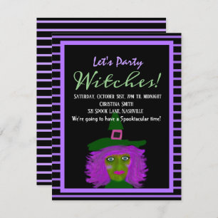 Halloween Adult Hexen Party Einladung