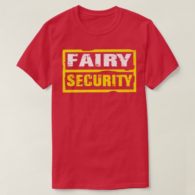 Halloween Adult Kostüm Fairy Security Vater Mama T-Shirt (Design vorne)