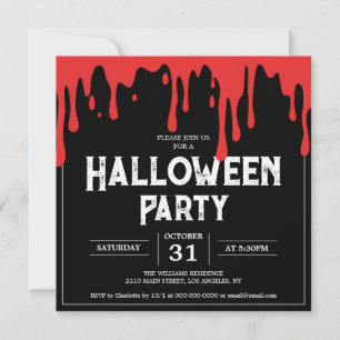 Halloween Adult Party Blut Tropfen Einladung