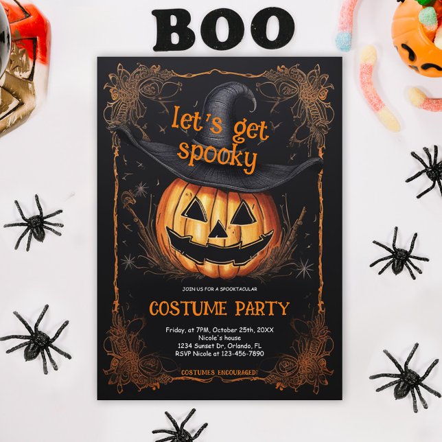 Halloween Adult Party Business Spooky Einladung (Halloween Adult Costume Party Spooky Invitation)