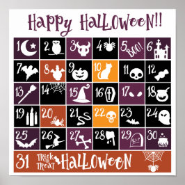 Halloween Advent Kalender Poster