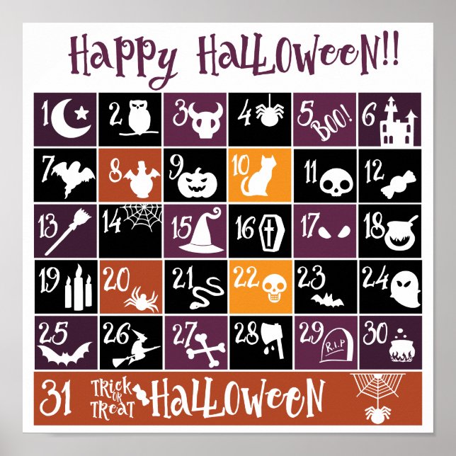 Halloween Advent Kalender Poster (Vorne)