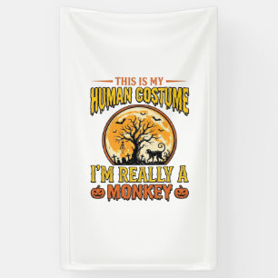 Halloween-Affen-Kostüm Vintage-Shirt-Design_1 Banner