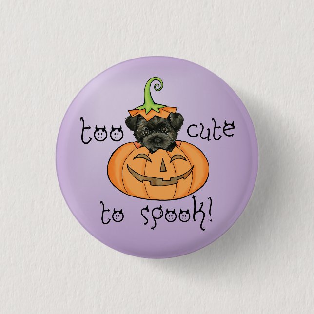 Halloween Affenpinscher Button (Vorderseite)
