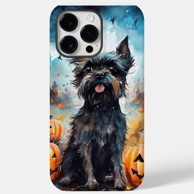 Halloween Affenpinscher mit Pumpkins Beängstigend Case-Mate iPhone Hülle (Rückseite)