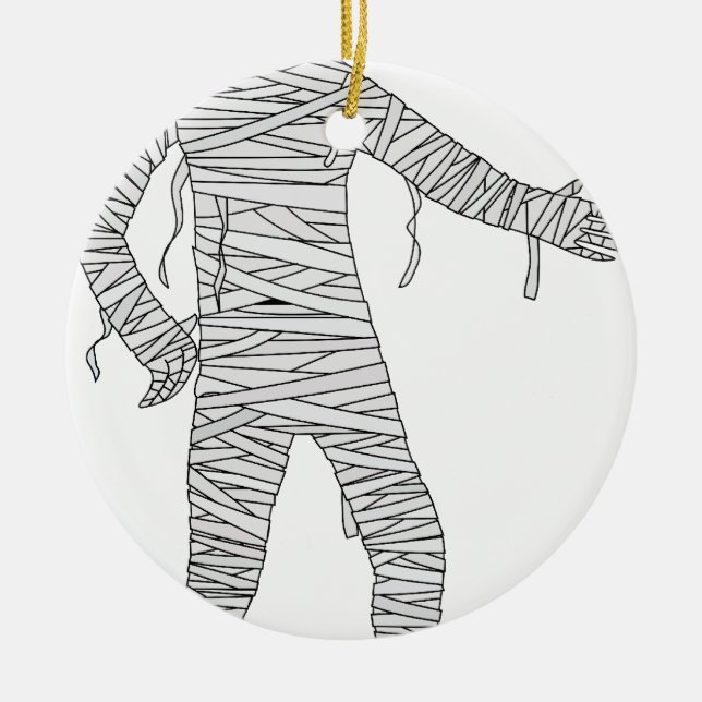 Halloween-Ägypter-Mama Keramikornament (Vorne)