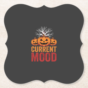 Halloween Aktuelle Stimmung Kürbisbaum Design Untersetzer