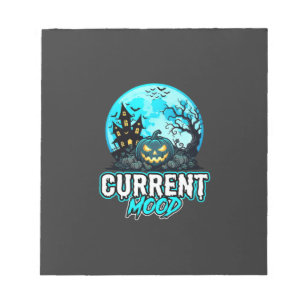 Halloween Aktuelle Stimmung Verlassener Kürbis Notizblock