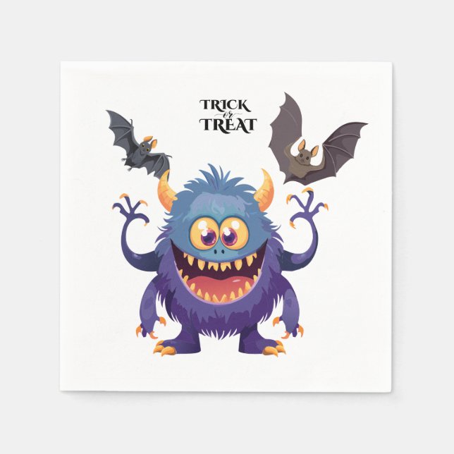 Halloween Albern Monster Serviette (Vorderseite)