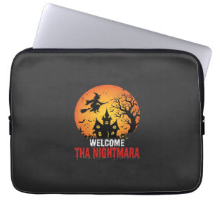 Halloween-Albtraum-Hexen-Haus-Design Laptopschutzhülle