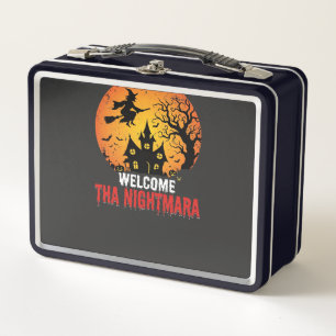 Halloween-Albtraum-Hexen-Haus-Design Metall Brotdose