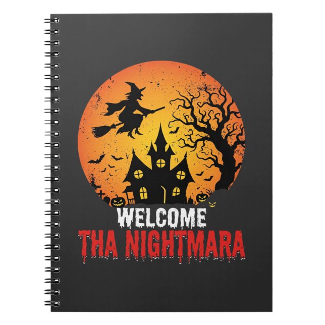 Halloween-Albtraum-Hexen-Haus-Design Notizblock (Vorderseite)