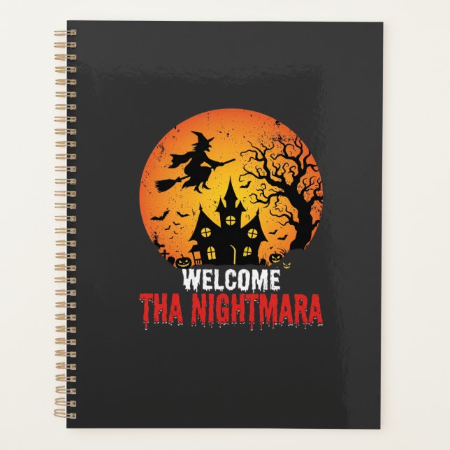Halloween-Albtraum-Hexen-Haus-Design Planer (Vorderseite)