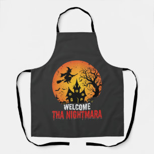 Halloween-Albtraum-Hexen-Haus-Design Schürze