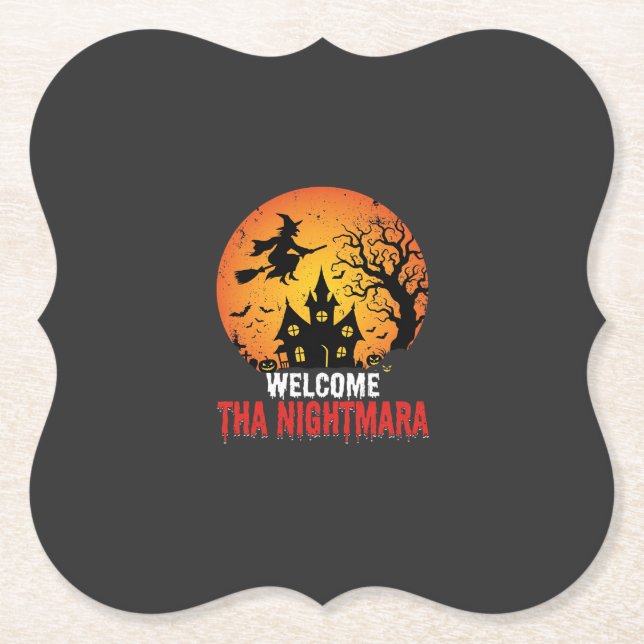 Halloween-Albtraum-Hexen-Haus-Design Untersetzer (Vorderseite)