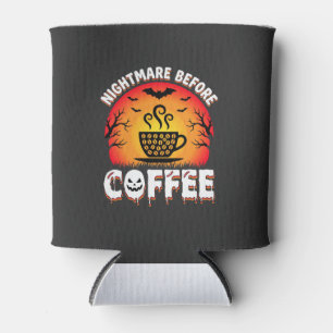 Halloween-Albtraum vor Kaffee-Fledermaus-Sonnenunt Dosenkühler