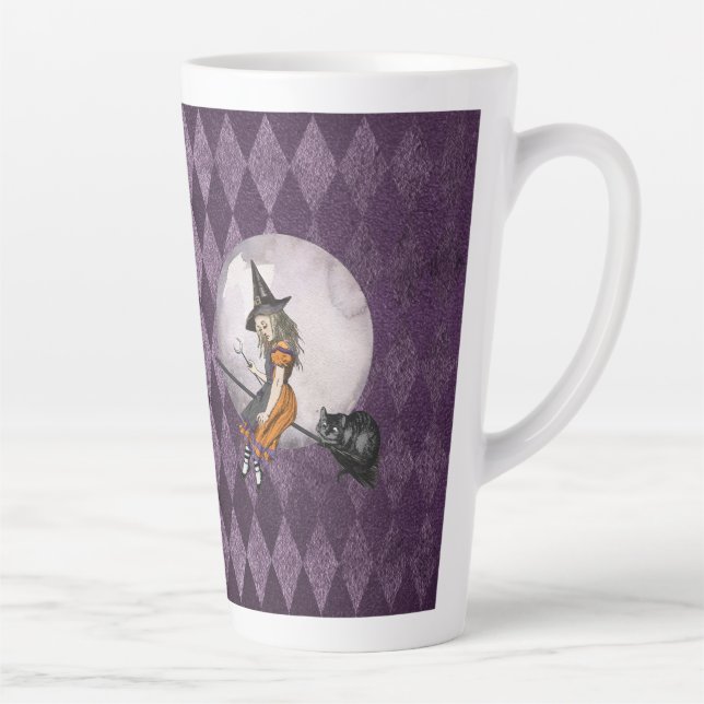 Halloween Alice im Wunderland Cheshire Cat Moon Milchtasse (Rechts)