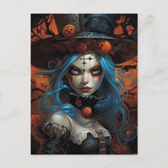 Halloween Alice Postkarte (Vorderseite)