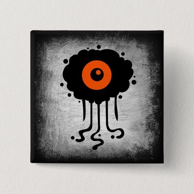 Halloween Alien Cyclops Button (Vorderseite)