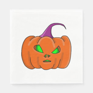 Halloween Alien Pumpkin Serviette