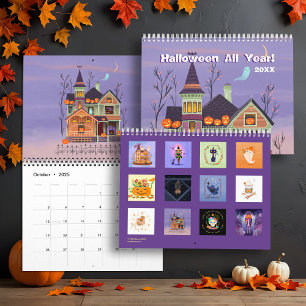 Halloween All Year Illustriert Wall Calendar Kalender