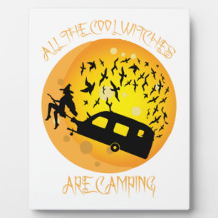 Halloween Alle Coolen Hexen sind Camping Fotoplatte