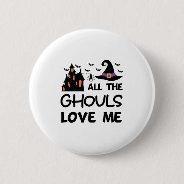 Halloween Alle Ghouls Liebe Ich Geburtstag Button (Vorderseite)
