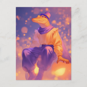 Halloween Alligator Postkarte