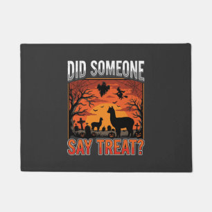 Halloween-Alpaka-Friedhof Hat jemand Leckerli gesa Fußmatte