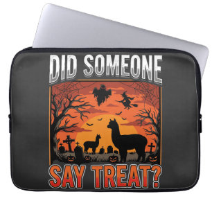 Halloween-Alpaka-Friedhof Hat jemand Leckerli gesa Laptopschutzhülle