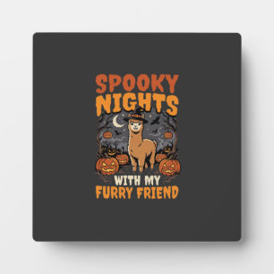 Halloween-Alpaka-Nacht Fotoplatte