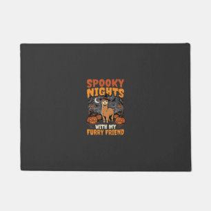 Halloween-Alpaka-Nacht Fußmatte