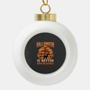 Halloween-Alpaka-Schädelhaufen Retro-Horror-Design Keramik Kugel-Ornament
