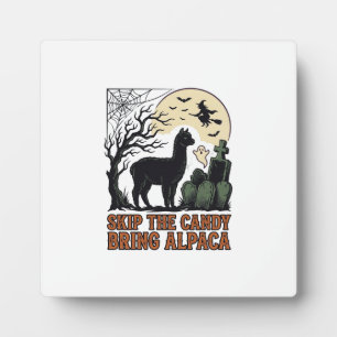 Halloween-Alpaka-Shirt Süß Gruselig Vintage Tier Fotoplatte