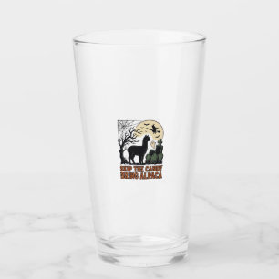Halloween-Alpaka-Shirt Süß Gruselig Vintage Tier Glas