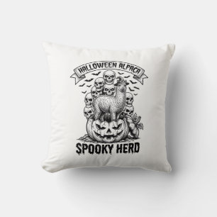 Halloween-Alpaka-Shirt Vintage-Totenkopf-Kürbis-De Kissen