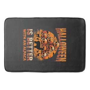 Halloween-Alpaka-Totenkopf-Stapel Retro-Horror-Des Badematte