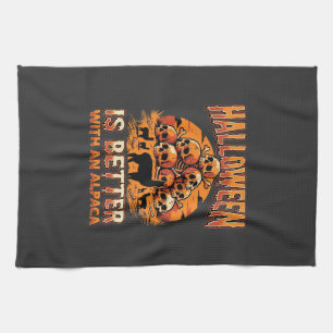 Halloween-Alpaka-Totenkopf-Stapel Retro-Horror-Des Geschirrtuch