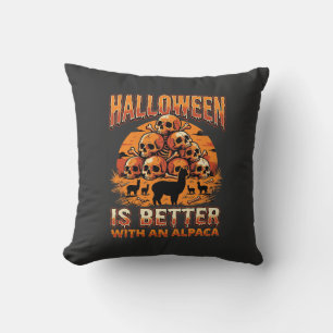 Halloween-Alpaka-Totenkopf-Stapel Retro-Horror-Des Kissen