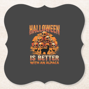 Halloween-Alpaka-Totenkopf-Stapel Retro-Horror-Des Untersetzer