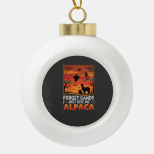 Halloween Alpaka Vergiss Süßigkeiten Gruseliger Ve Keramik Kugel-Ornament