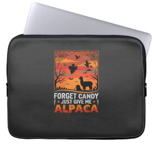 Halloween-Alpaka vergisst Süßigkeiten Gruseliges V Laptopschutzhülle
