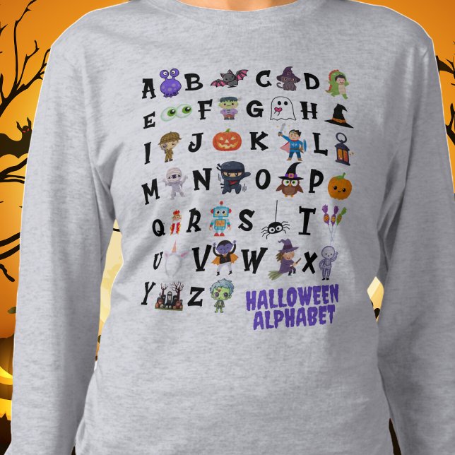 Halloween Alphabet Teacher Long Sleeve Tshirt (Von Creator hochgeladen)