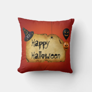Halloween altes Pergament Gruß Kissen