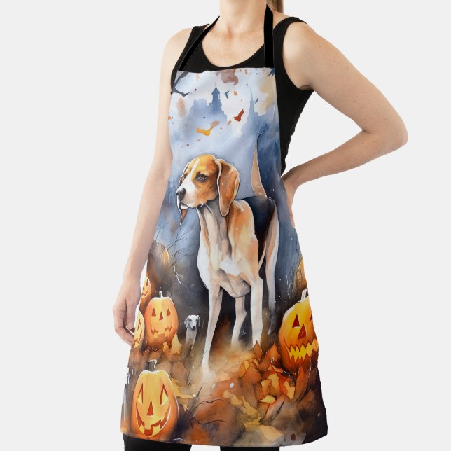 Halloween American English Foxhound with Pumpkins Schürze (InSitu)