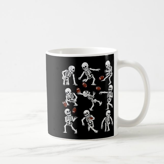 Halloween American Football Skeletons Funny Men Bo Kaffeetasse (Rechts)