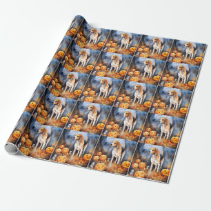 Halloween Amerikanischer Englisch Foxhound mit Kür Geschenkpapier
